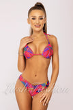 Costum de Baie din Doua Piese Fuchsia Cod : LM003 (050)