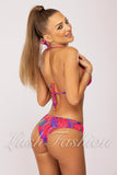 Costum de Baie din Doua Piese Fuchsia Cod : LM003 (050)