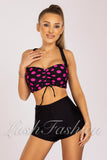 Costum de Baie din Doua Piese Roz Cod : L221 (029)