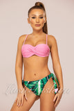 Costum de Baie din Trei Piese Roz Cod : 8966 (017)