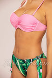 Costum de Baie din Trei Piese Roz Cod : 8966 (017)