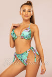 Costum de Baie din Doua Piese Turcoaz Cod : H16 (06)