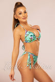 Costum de Baie din Doua Piese Turcoaz Cod : H16 (06)