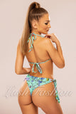 Costum de Baie din Doua Piese Turcoaz Cod : H16 (06)