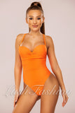 Costum de Baie Intreg Portocaliu Cod : Y06 (015)