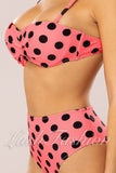 Costum de Baie din Trei Piese Corai cu Buline Cod : F60 (04)