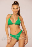 Costum de Baie din Doua Piese Verde Cod : 21745-1 (011)