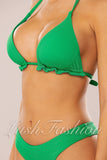 Costum de Baie din Doua Piese Verde Cod : 21745-1 (011)