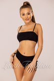 Costum de Baie din Doua Piese Negru Cod : 07-115 (025)