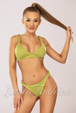 Costum de Baie din Doua Piese Verde Cod : 3128 (012)