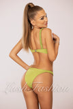 Costum de Baie din Doua Piese Verde Cod : 3128 (012)
