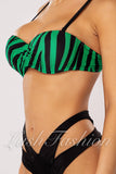 Costum de Baie din Doua Piese Verde Cod : HL21-6 (057)