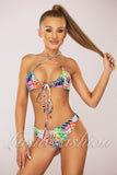 Costum de Baie din Doua Piese Turcoaz Cod : B18-6 (060)