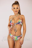 Costum de Baie din Doua Piese Turcoaz Cod : B18-6 (060)