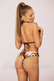 Costum de Baie din Trei Piese Maro Cod : SD-1012 (07)