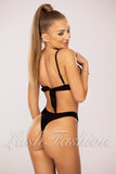 Costum de Baie din Trei Piese Negru Cod : M1502 (04)