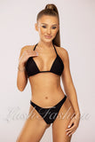 Costum de Baie din Trei Piese Negru cu Print  Cod : SD-1012 (04)