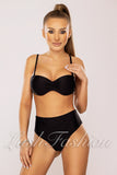 Costum de Baie din Trei Piese Negru cu Print Cod : 0079 (058)