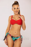 Costum de Baie din Doua Piese Rosu Cod : LM002 (024)