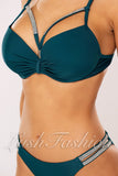 Costum de Baie din Doua Piese Verde Cod : P24-4 (048)