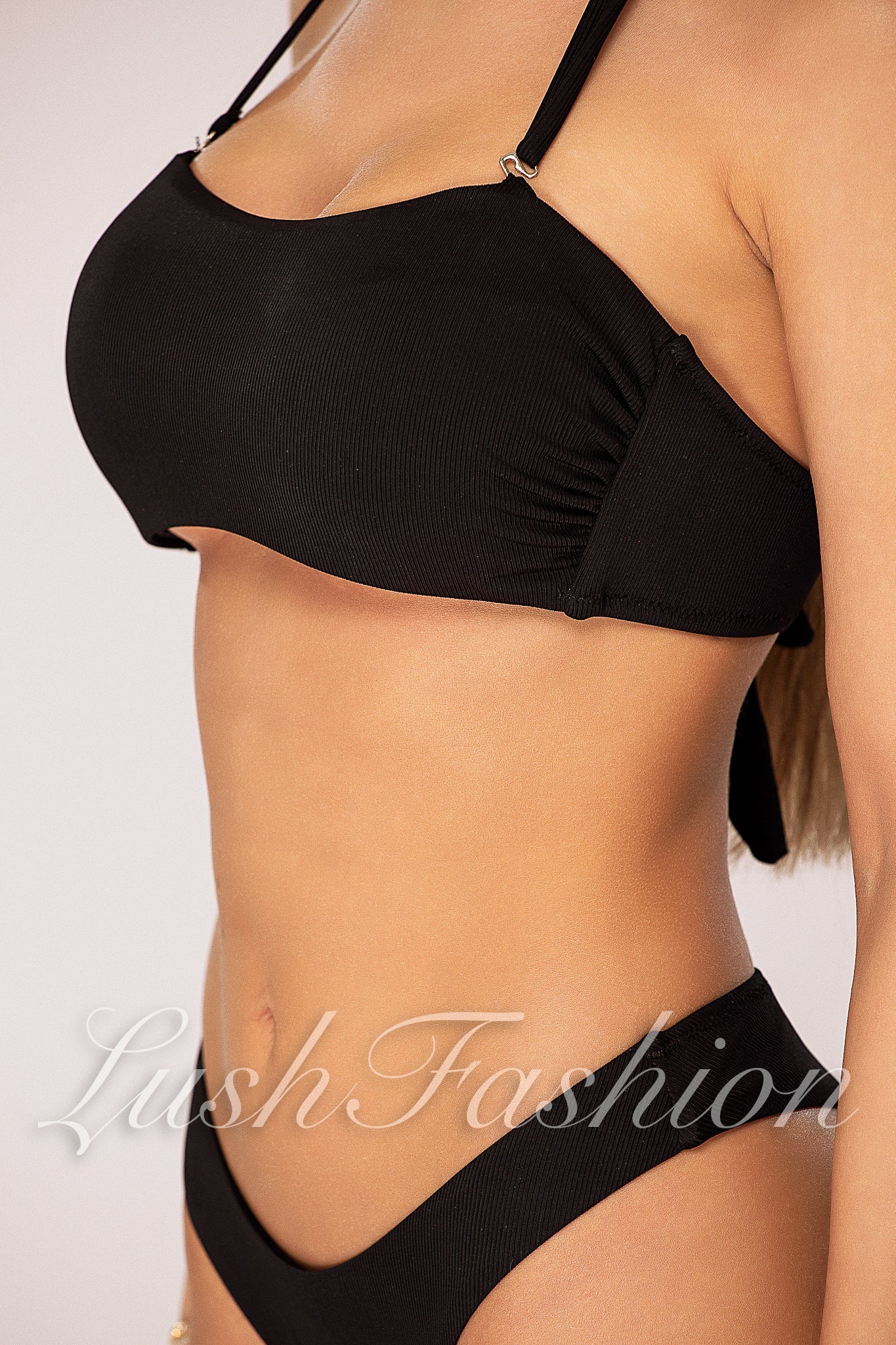 Costum de Baie din Doua Piese Negru Cod : 21747-1 (02)