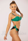 Costum de Baie din Doua Piese Verde Cod : B24-4 (034)