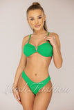 Costum de Baie din Doua Piese Verde din Raiat Cod : 22763 (027)