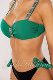 Costum de Baie din Doua Piese Verde Cod : B24-4 (034)