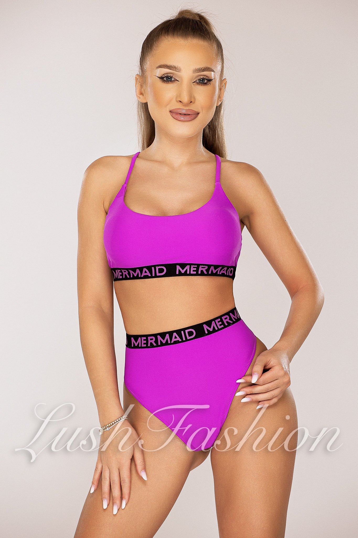 Costum de Baie din Doua Piese Mov Cod : R23-4 (038)