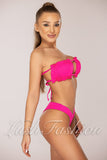 Costum de Baie din Doua Piese Roz Cod : 22834 (038)