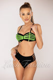 Costum de Baie din Doua Piese Verde Cod : B24-2 (050)