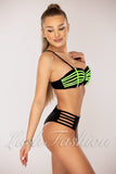 Costum de Baie din Doua Piese Verde Cod : B24-2 (050)