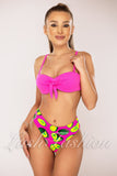 Costum de Baie din Doua Piese Roz Cod : R24-39 (039)