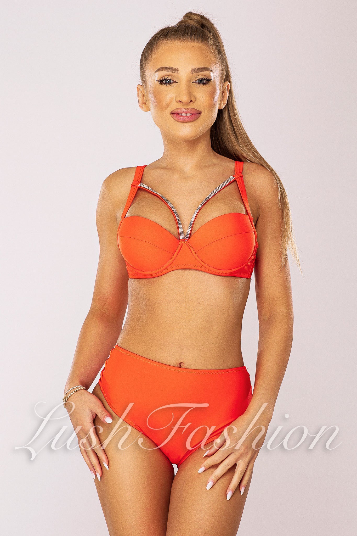 Costum de Baie din Doua Piese Portocaliu Cod: 221104 (022)