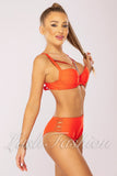 Costum de Baie din Doua Piese Portocaliu Cod: 221104 (022)