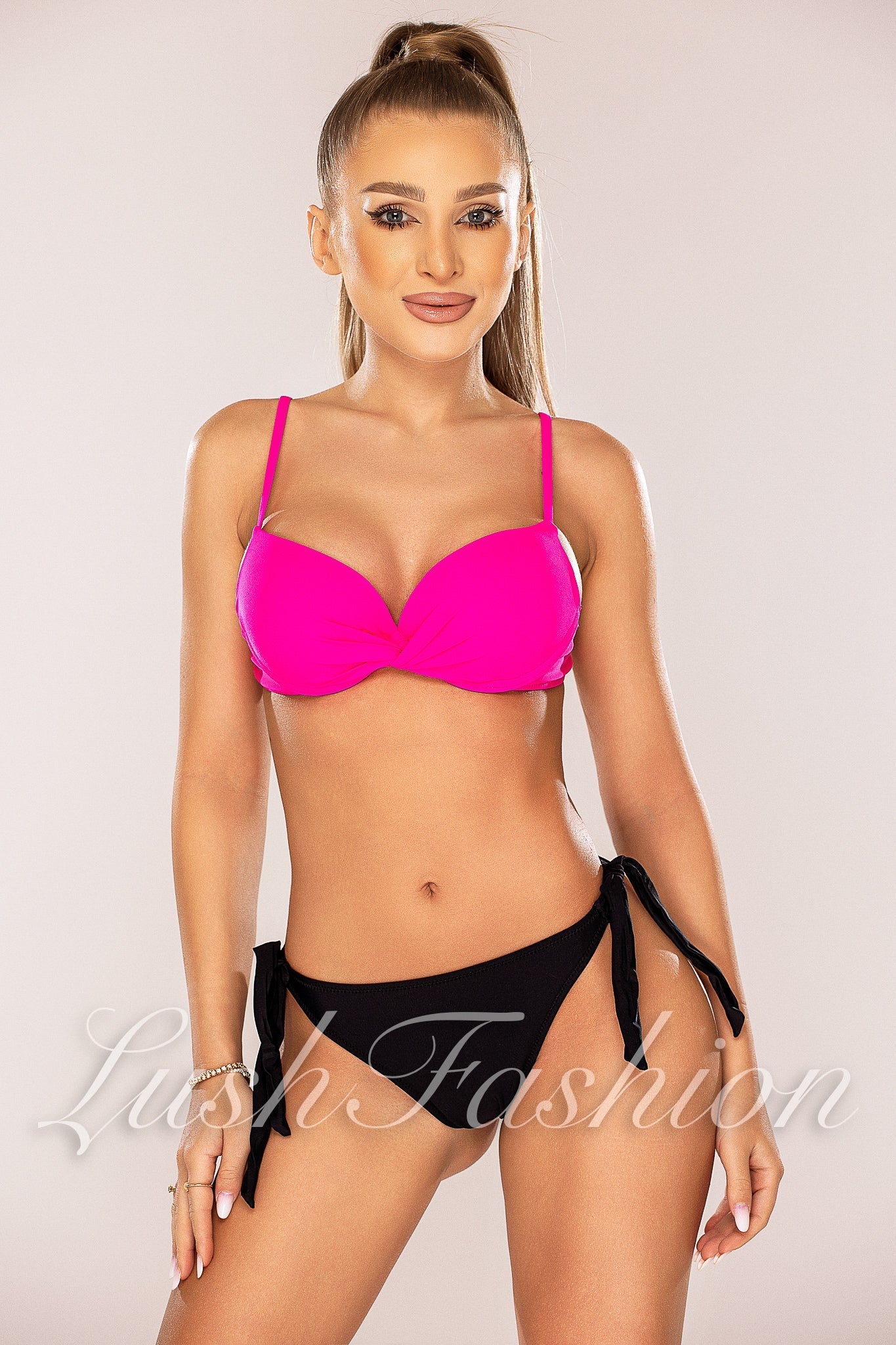 Costum de Baie din Doua Piese Roz Cod : LA068-1 (043)