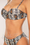 Costum de Baie din Doua Piese Bej cu Print Cod : F24-15 (033)