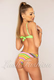 Costum de Baie din Doua Piese Verde Cod : M24-13 (033)