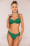 Costum de Baie din Doua Piese Verde Cod : 22770 (054)