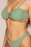 Costum de Baie din Doua Piese Verde Cod : Y9120 (Z1)