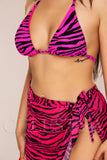 Costum de Baie din Trei Piese Fuchsia Cod : W129-1  (04)