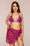 Costum de Baie din Trei Piese Fuchsia Cod : W129-1  (04)