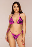 Costum de Baie din Trei Piese Fuchsia Cod : W129-1  (04)
