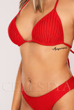 Costum de Baie din Trei Piese Rosu Cod : F228 (051)