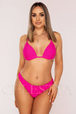 Costum de Baie din Trei Piese Fuchsia Cod : F228 (051)