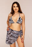 Costum de Baie din Trei Piese Alb Cod : W129-1  (04)