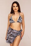 Costum de Baie din Trei Piese Alb Cod : W129-1  (04)