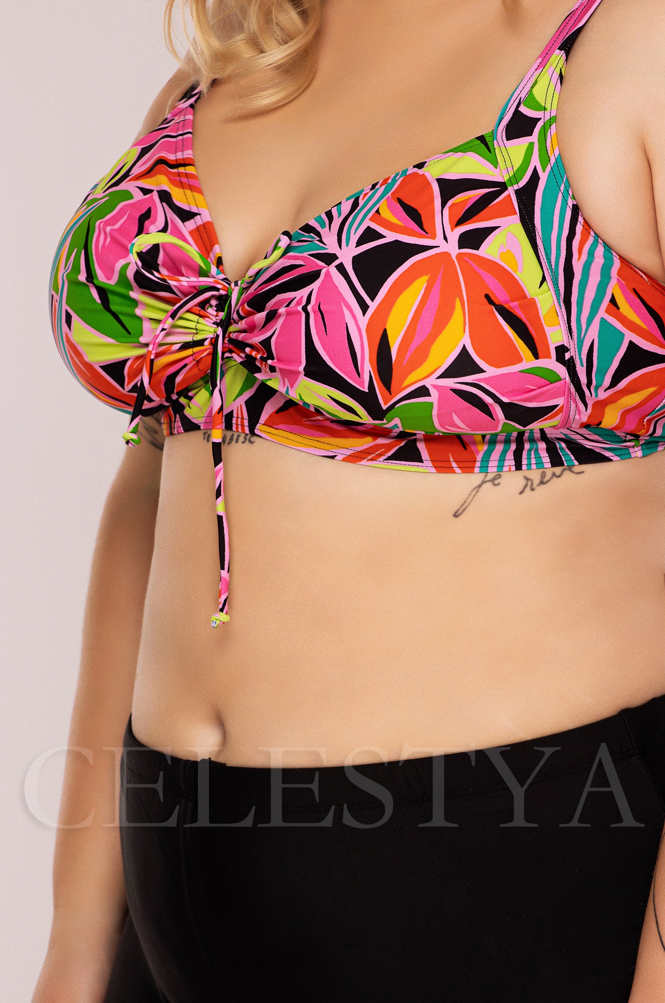 Costum de Baie din Doua Piese Negru Cod : 5004 (052)