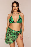 Costum de Baie din Trei Piese Verde Cod : W129-1  (04)