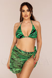 Costum de Baie din Trei Piese Verde Cod : W129-1  (04)